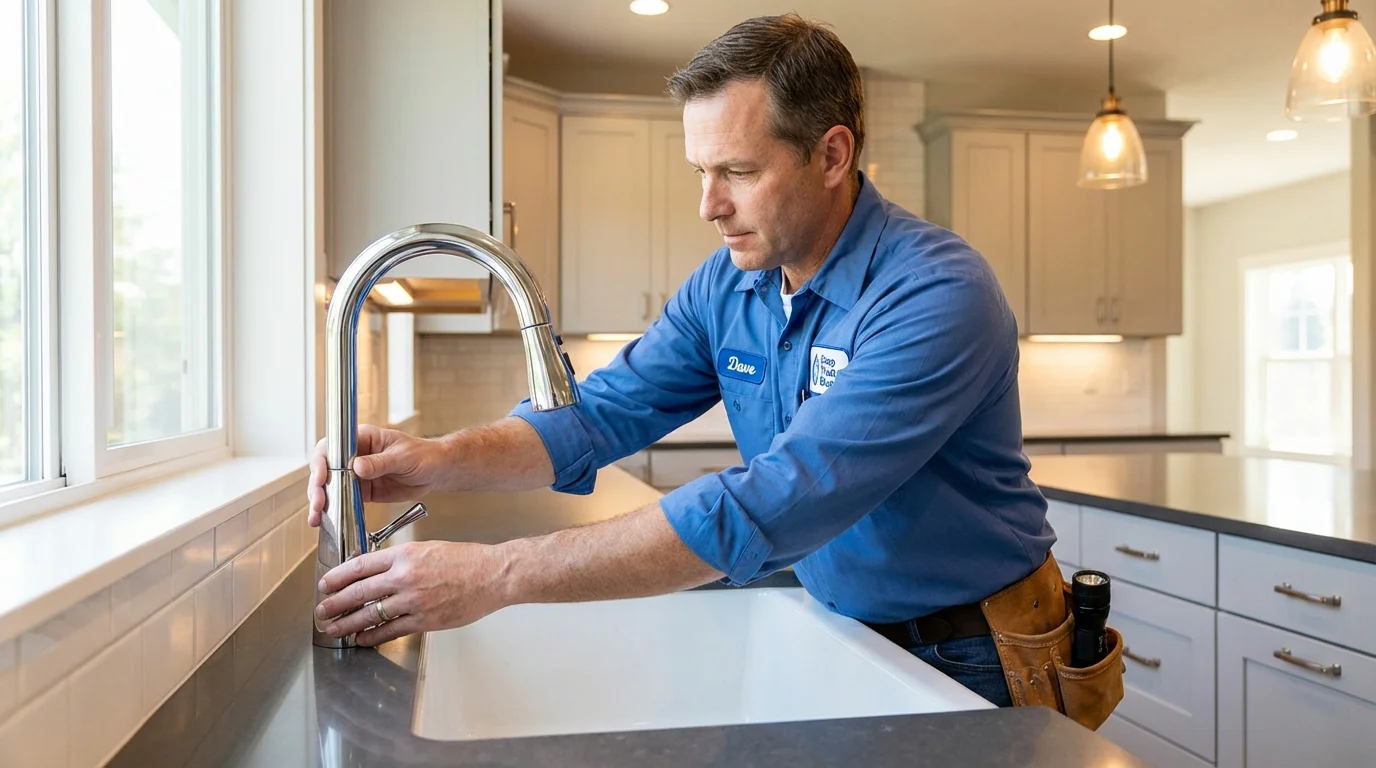 Kitchen faucet installation by Johns Plumbing LLC in Owasso