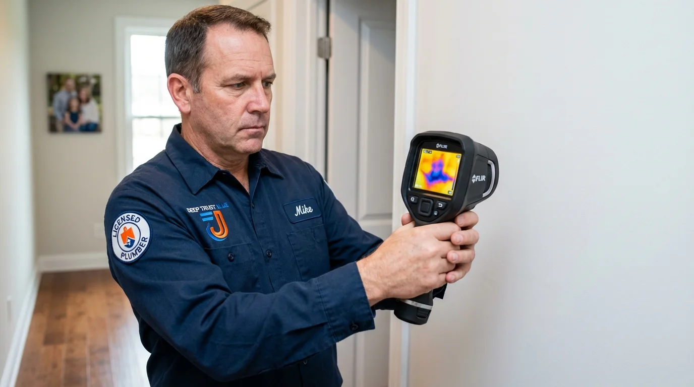 Thermal imaging leak detection by Johns Plumbing LLC in Owasso